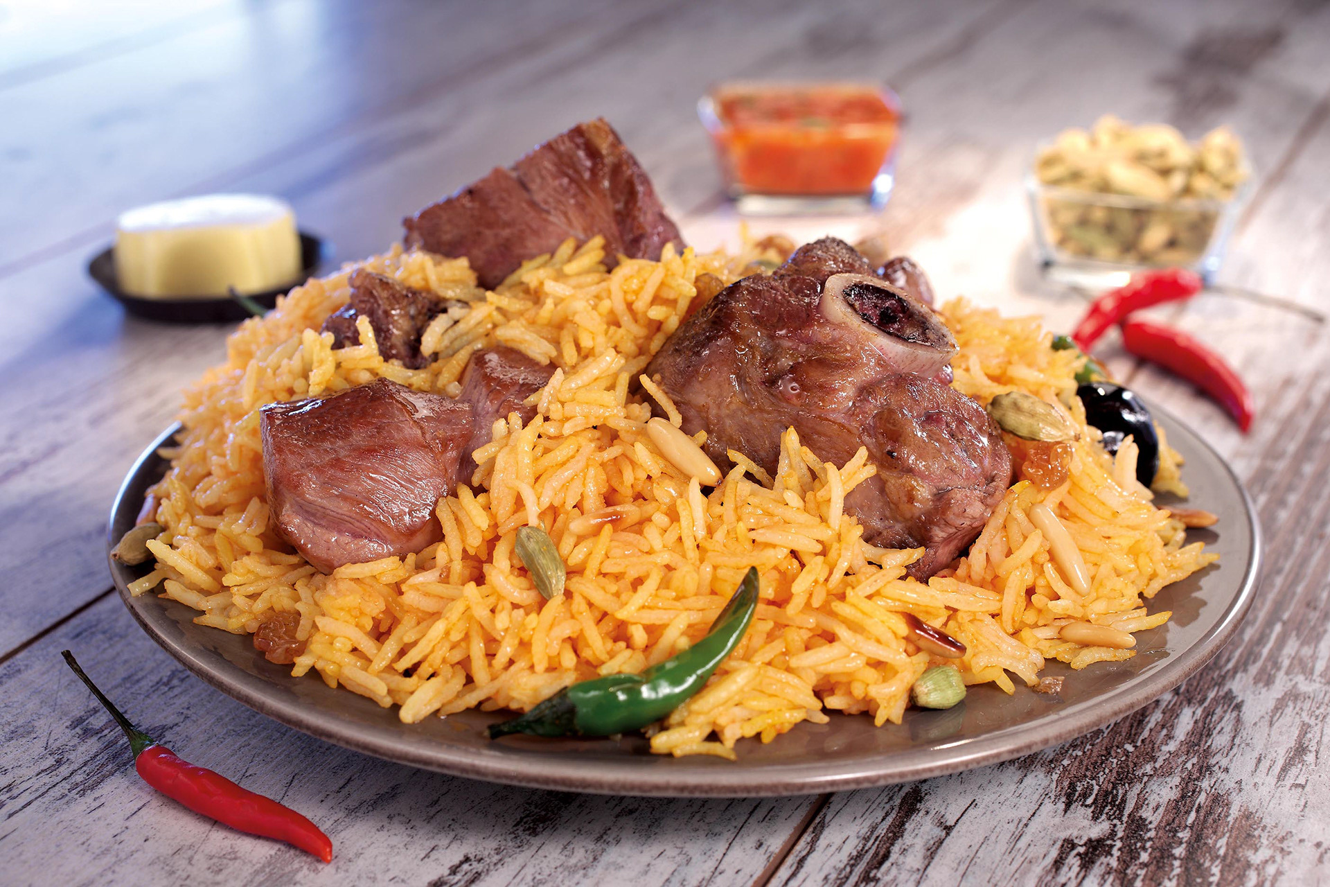 مندي لحم نص 